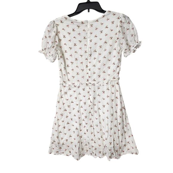 ANTHROPOLOGIE ANNA GRACE DRESS MINI SZ S COTTAGECORE FLORAL ROMANTIC SPRING - Picture 2 of 9